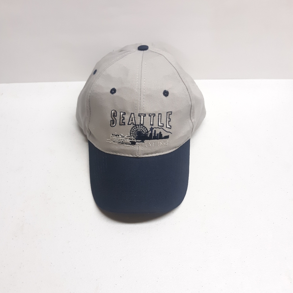 Seattle Navy Blue Gray Baseball Cap Hat Adjustable